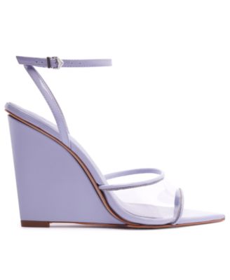 Women's Elodie Vinyl Pointed Toe Wedge Sandals