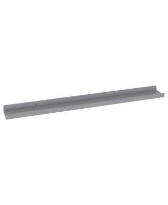 Wall Shelf Set of 4 Gray MDF 31.5x3.5x1.2 in Wall mounting