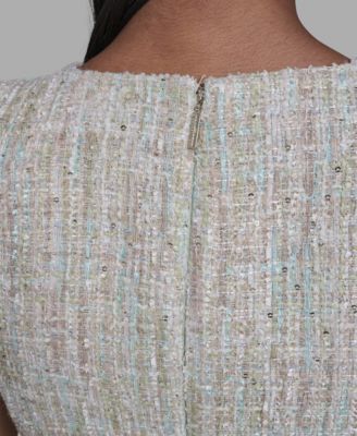 Women's Sequined Textured Crewneck Dress