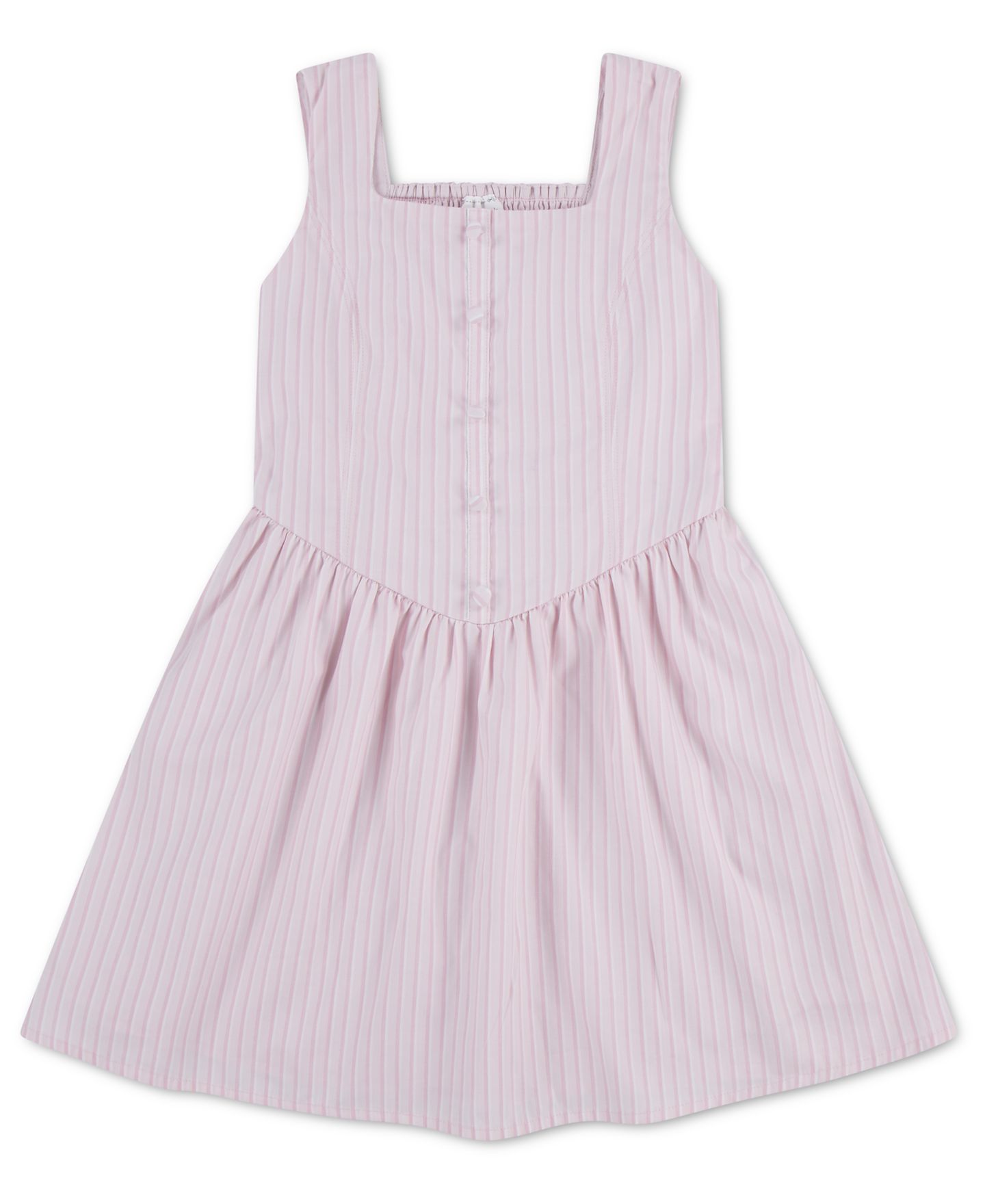 Платье abercrombie kids Faux Button Square Neck Mini Dress для девочек, цвет: Меловой розовый — фото 6