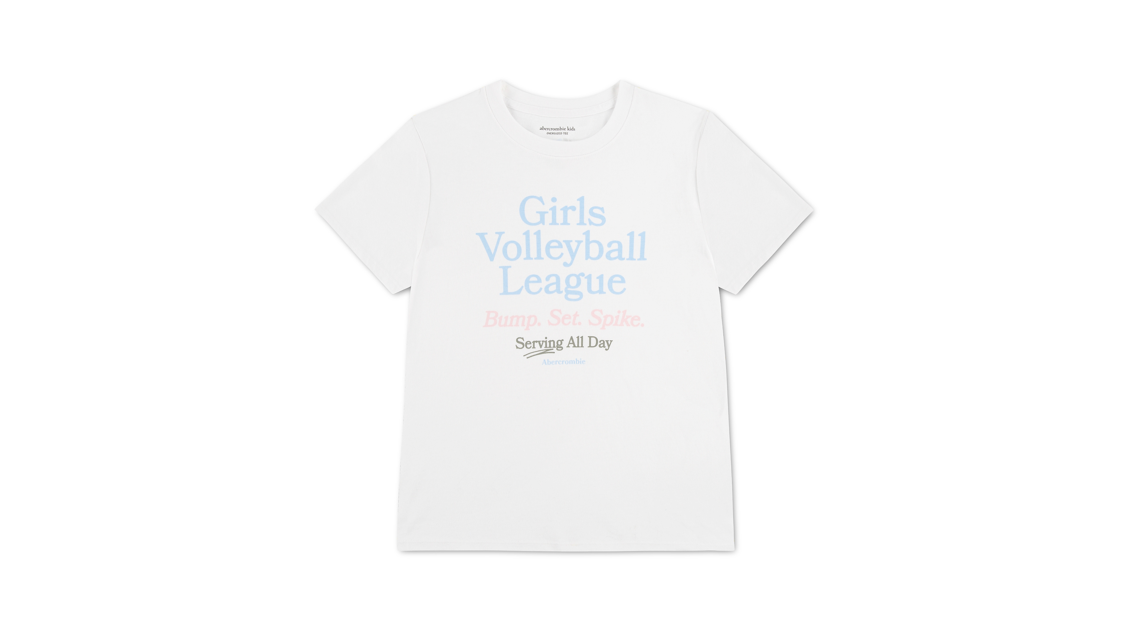 abercrombie kids Girls' Volleyball League Oversized Crewneck T-Shirt