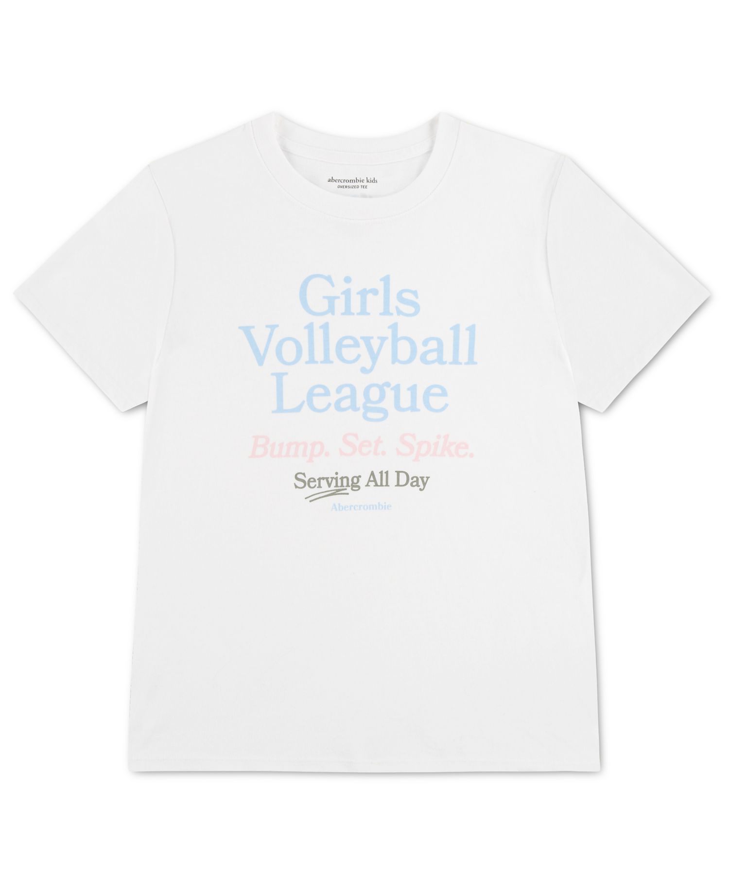 Girls' Volleyball League Oversized Crewneck T-Shirt