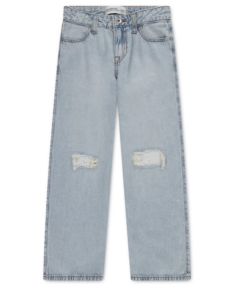 Детские abercrombie kids Girls' High-Rise Destroyed Lace Jeans