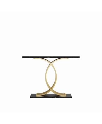 Gold Intertwined Metal Legs Luxury High-End Entryway Accent Console Table