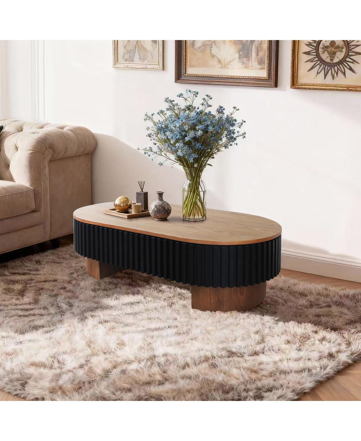 Streamdale Furniture Elliptical coffee table with storage