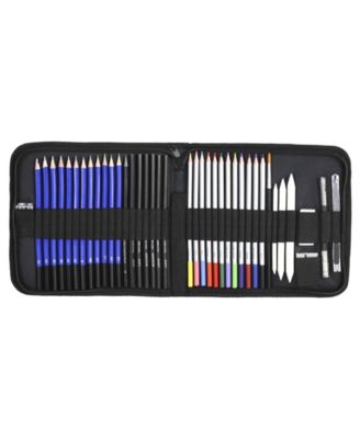 40PCS Sketching Pencils Set, Portable Zippered Travel Case, Pro Art Drawing Kit for Artists, Adults, Teens, Beginner and Kid