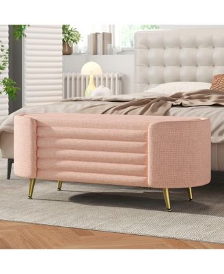Modern Storage Ottoman Upholstered Bench for Living Room, Bedroom