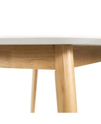 5-Piece Dining Table Set with Solid Wood Frame Table and 4 Upholstered Chairs