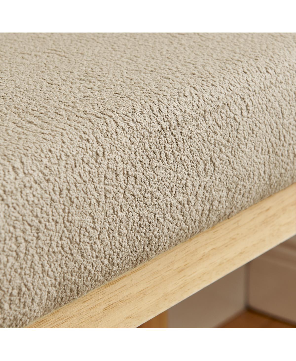 Streamdale Furniture Shoe-changing bench with wooden frame and cushioned seat - Brown