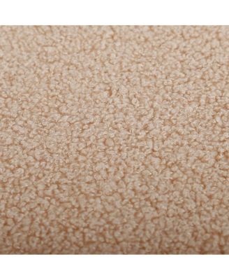 2-in-1 Convertible Sofa Bed, Full Size Folding Loveseat Couch with Teddy Fabric, Apricot