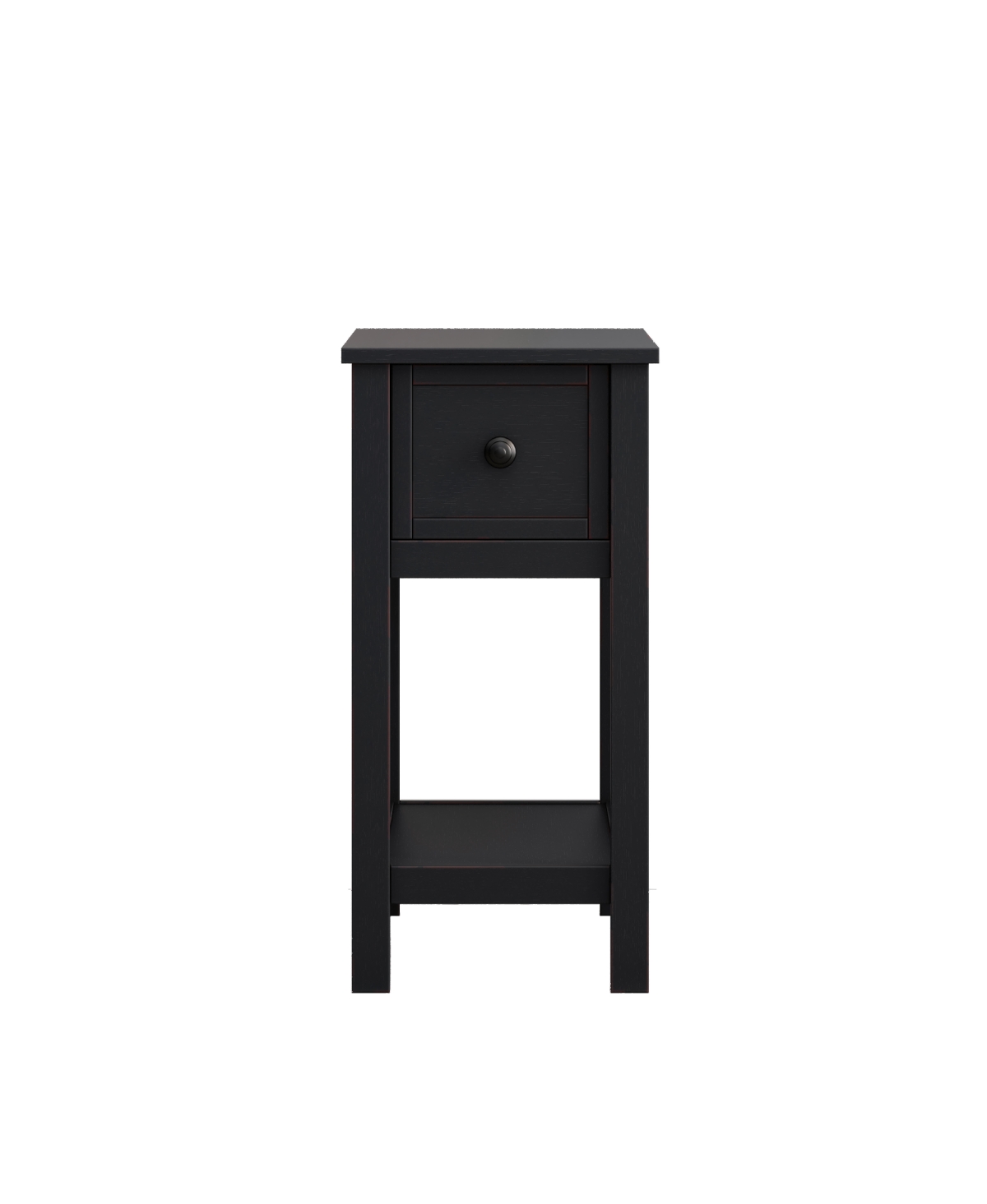 Streamdale Furniture Space saving table with drawer and shelf, solid wood veneer