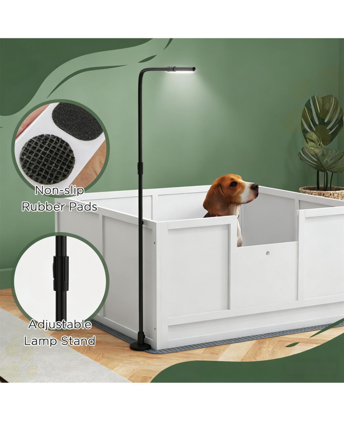 Aostirmotor Spacious Whelping Box for Dogs in White