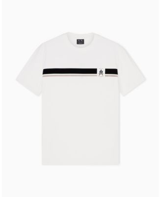 Men's Short Sleeve Flocked Stripe T-Shirt