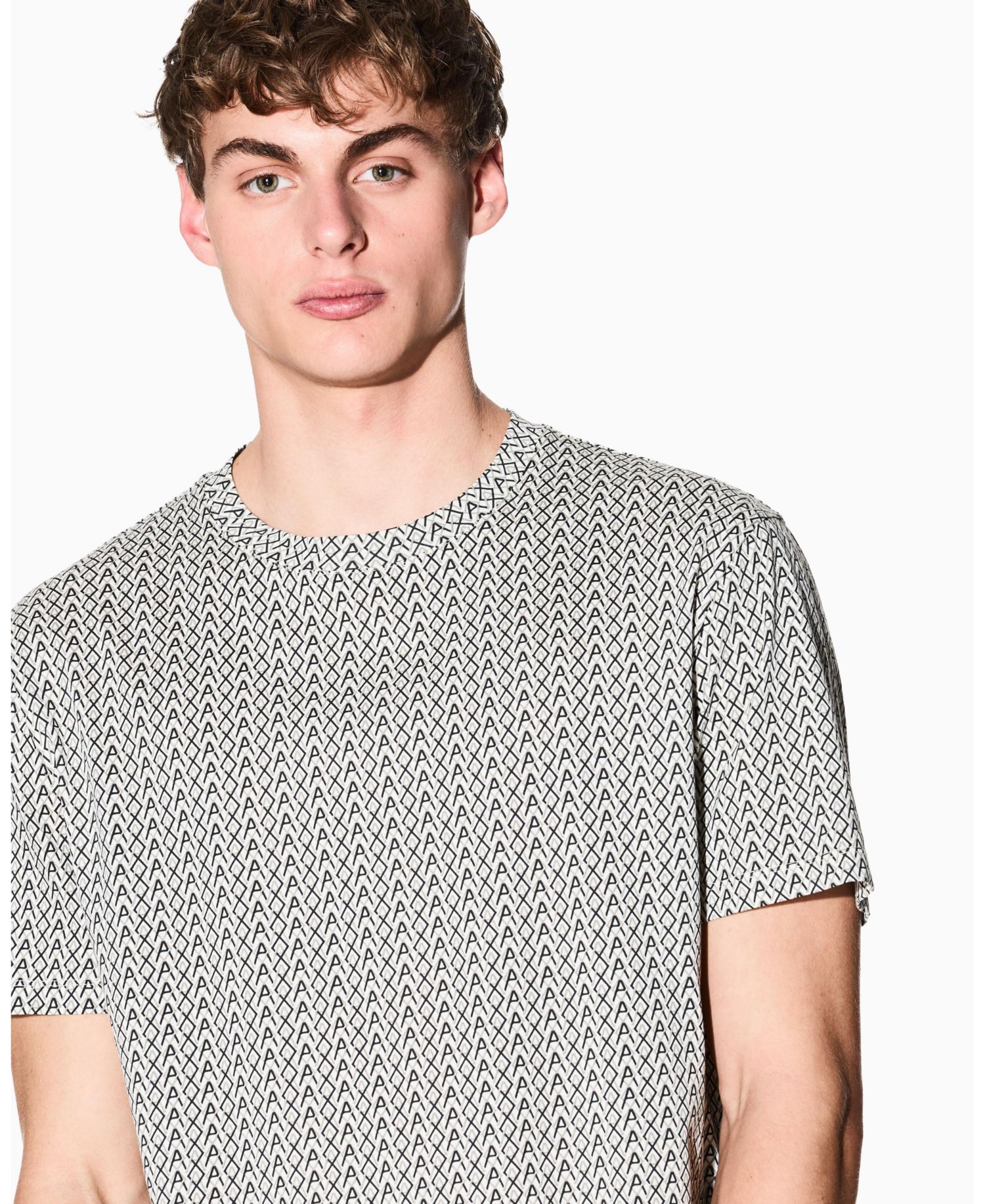 Men's Short Sleeve Allover Logo Print T-Shirt