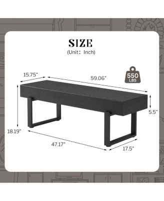 Streamdale Wood Bench for Bedroom, Farmhouse Kitchen Table Benches, Modern Shoe Bench