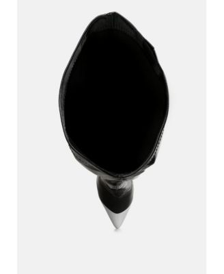 Womens Chimes High Heel Patent Long Boots