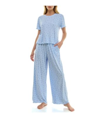 Women's Printed T-Shirt & Paper Bag Pants, 2-Piece Pajama Set