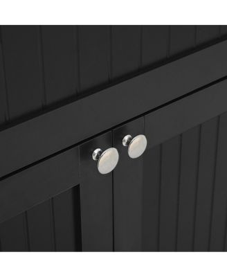 Farmhouse Kitchen Island with Drop Leaf, Storage