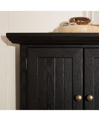 4-Tier 72" Corner Kitchen Pantry Storage Cabinet with 8 Doors BLK