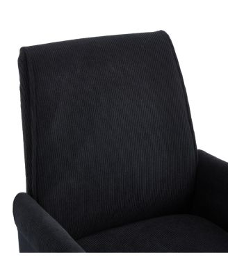 Streamdale Mid-back liftable office chair, striped fabric, ergonomic design, Black