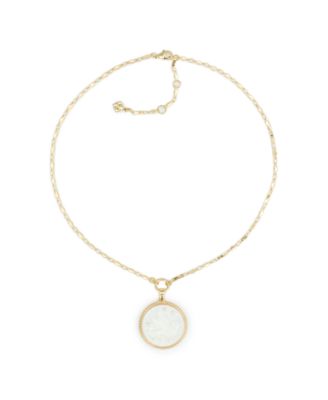 Gold-Tone Carved Bird Pendant Necklace