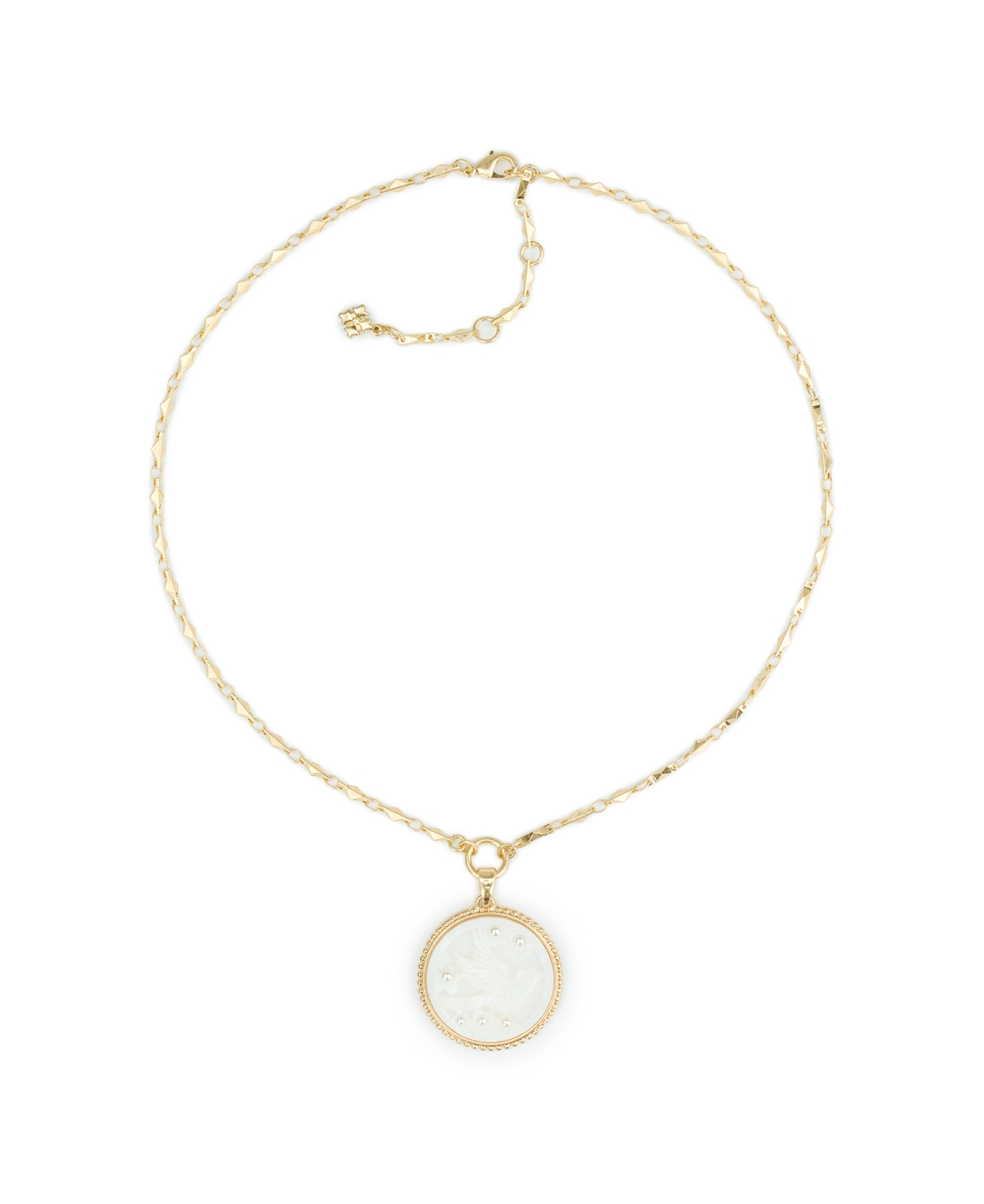 Patricia Nash Gold-Tone Carved Bird Pendant Necklace