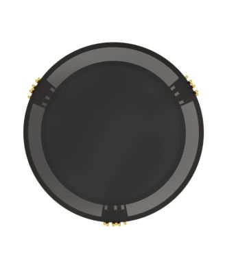 Living Room Table Set: 3-Piece Round Glass & Gold Metal Tables