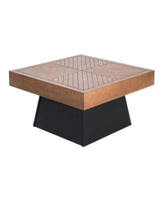 Modern Square Coffee Table 31.5" Wood Grain