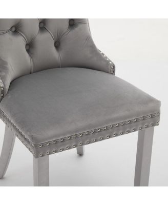 Nikki Collection Modern Velvet Dining Chair Set (2-Pcs)