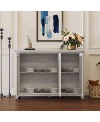 49" Countertop Sideboard with 3 Mirrored Doors & Adjustable Shelves