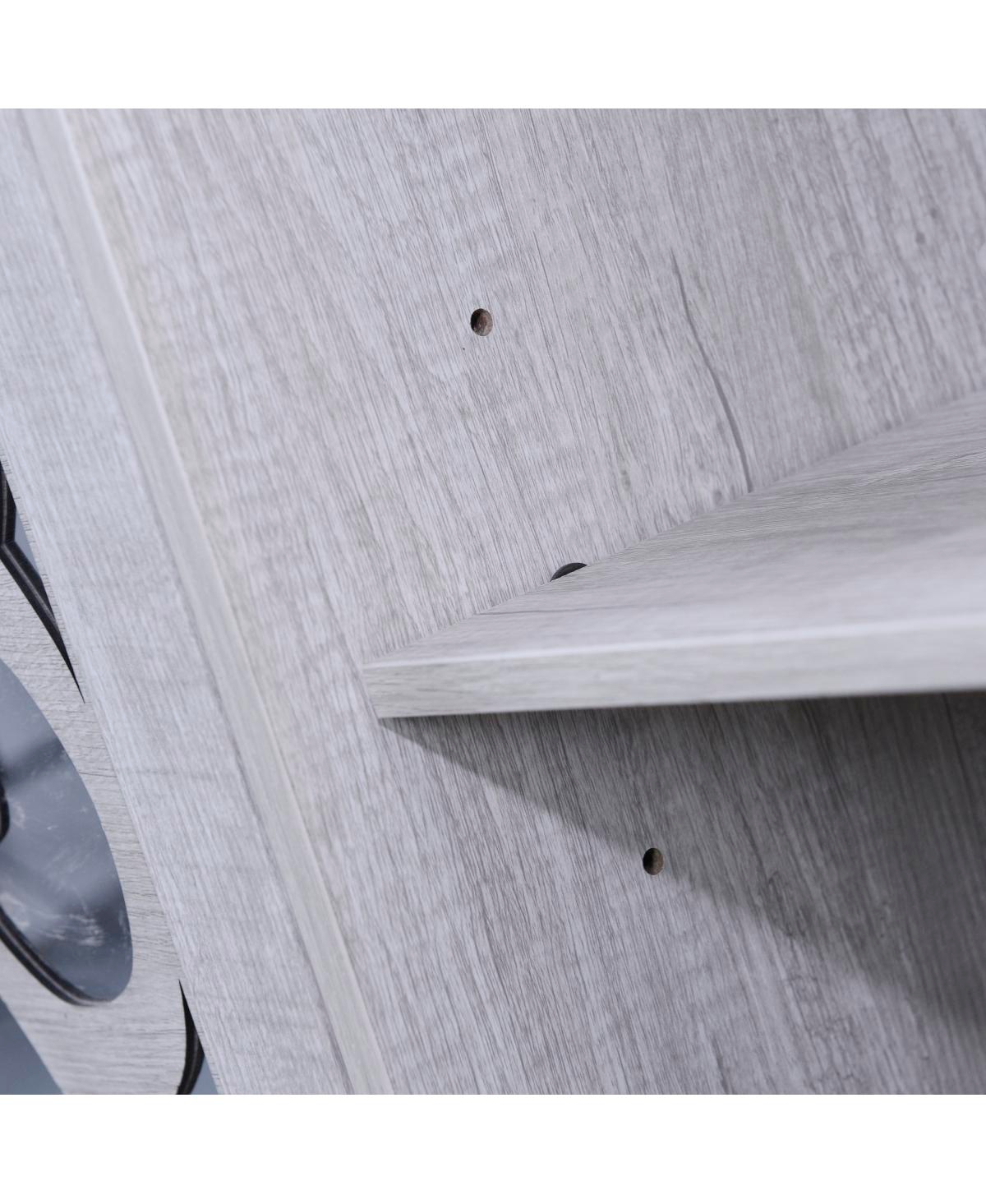 Streamdale Furniture 49" Countertop Sideboard with 3 Mirrored Doors & Adjustable Shelves