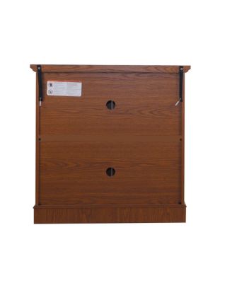 34.37" x 15.55" x 34.06" Sideboard with 2 Clear Tempered Glass Doors & Adjustable Shelf