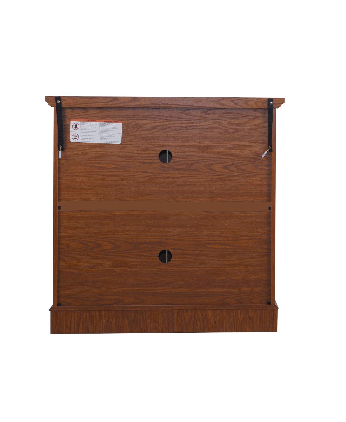 Streamdale Furniture 34.37" x 15.55" x 34.06" Sideboard with 2 Clear Tempered Glass Doors & Adjustable Shelf