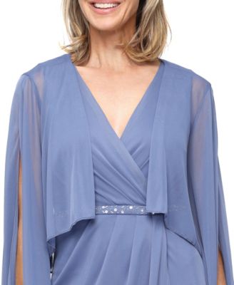 Women's Embellished Surplice Neck Ball Gown