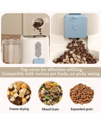 Cat Ear Automatic Pet Feeder & Waterer, 1500ML Food + 800ML Water, Small Size