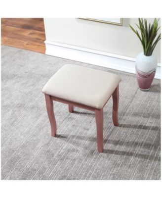 Sanlo Wooden Vanity Make Up Table and Stool Set