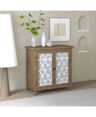 Rustic Brown Wood Storage Cabinet - 31.89" Wide