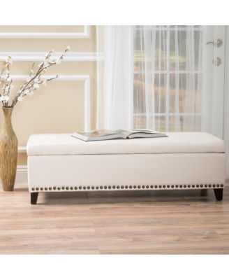 Streamdale Storage Ottoman Bench with Safety Hinge and Button Tufting