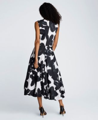 Women's Bubble Hem Crewneck Midi Dress