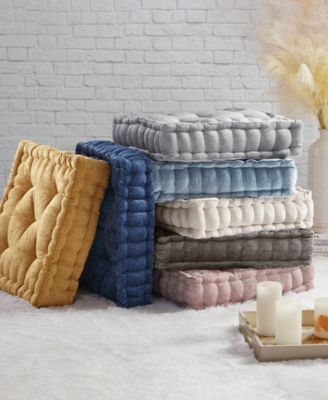 Azza Chenille Decorative Floor Pillow, 20" x 20"