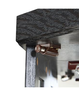 Lighted Corner Curio Cabinet - Display Case for Living Room, Collectibles, Wine & Bar Glass Storage