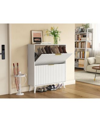  Efficient Tipping Bucket Storage Organizer, Space-Saving Narrow Design