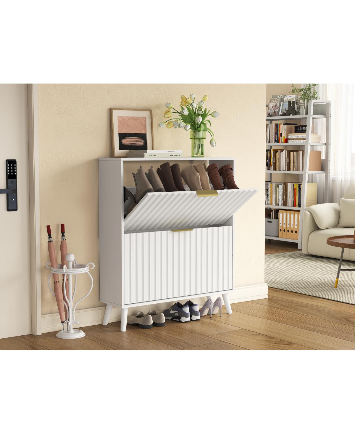 Streamdale Furniture Efficient Tipping Bucket Storage Organizer, Space-Saving Narrow Design