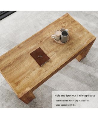 Farmhouse Coffee Table with Hidden Storage Drawer