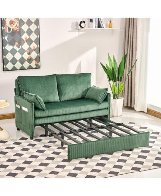 55" Convertible Sofa Bed with USB Ports