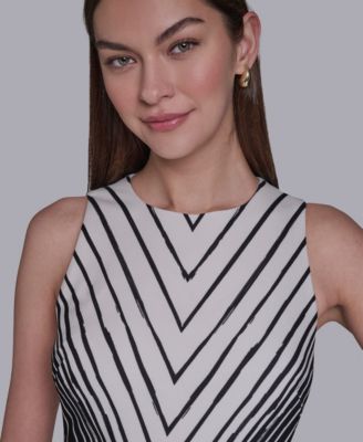 Women's Printed Sleeveless Midi Dress