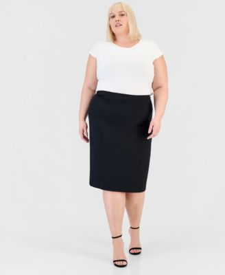 Plus Size Skimmer Skirt