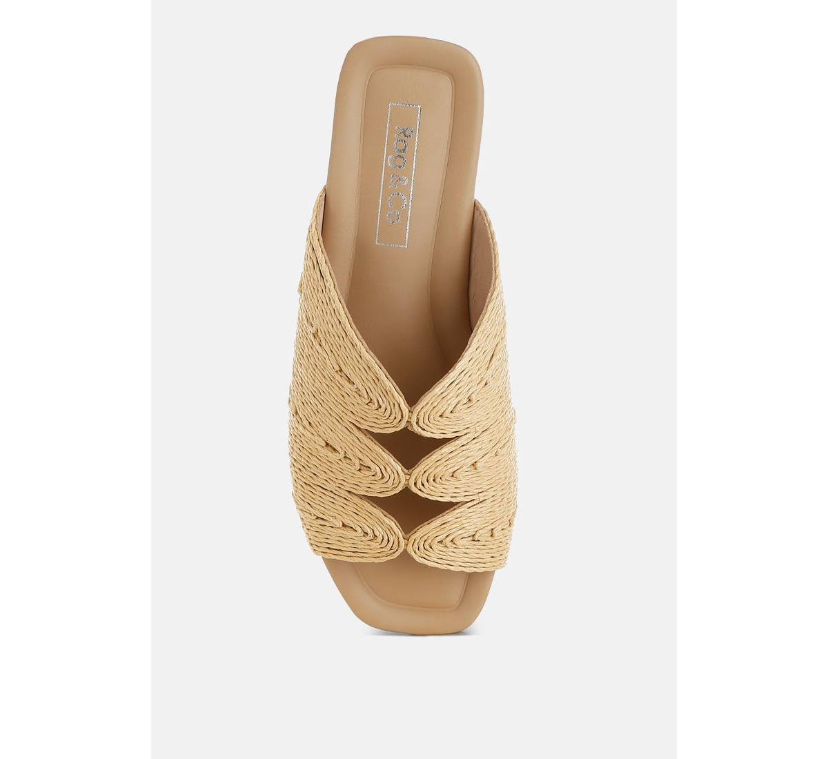 Rag & Co Daisy Doe Raffia Square Toe Flats Women