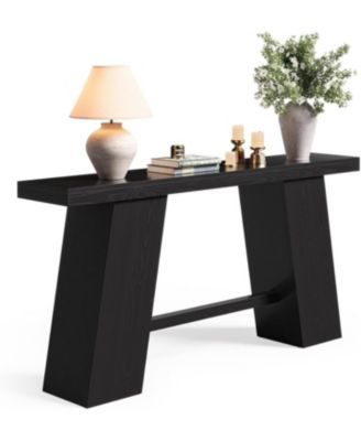 70.8-Inch Long Black Console Table for Entryway, Narrow Modern Sofa Table, Black