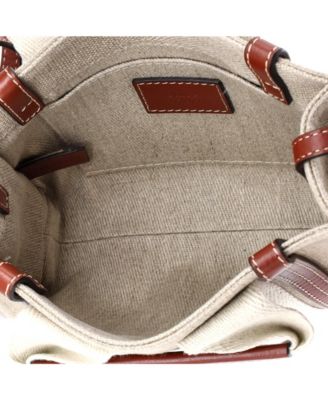 Mini Woody Convertible Tote Canvas with Leather